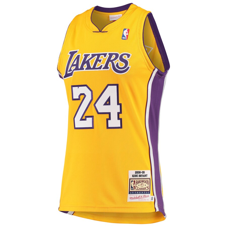 Mitchell & Ness Kobe Bryant Hardwood Classics 2008-09 Authentic Jersey - Gold - Men's NBA Team Jersey Basketball Fan Apparel