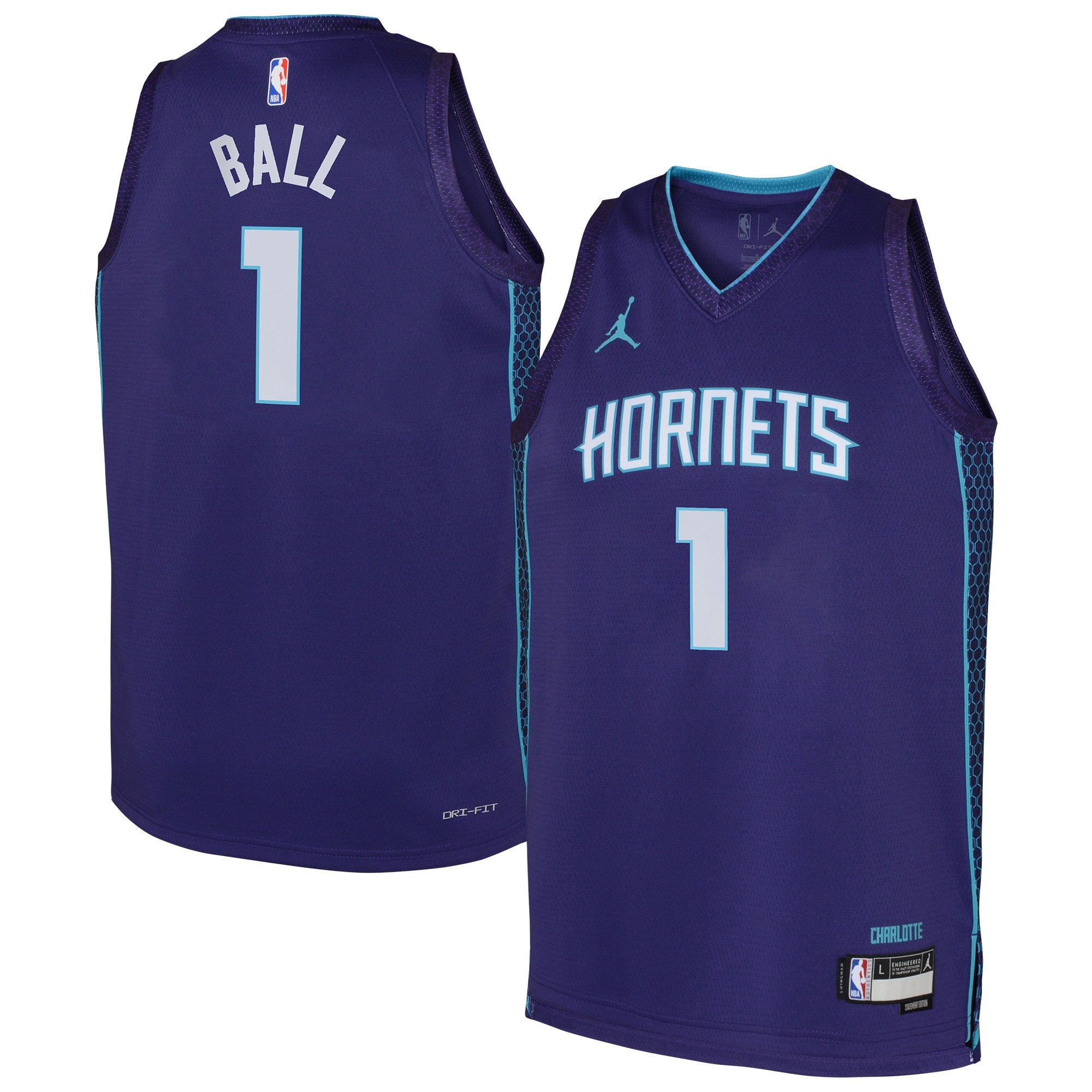 Charlotte Hornets NBA Statement Swingman Jersey - Lamelo Ball - Youth NBA Team Jersey Basketball Fan Apparel