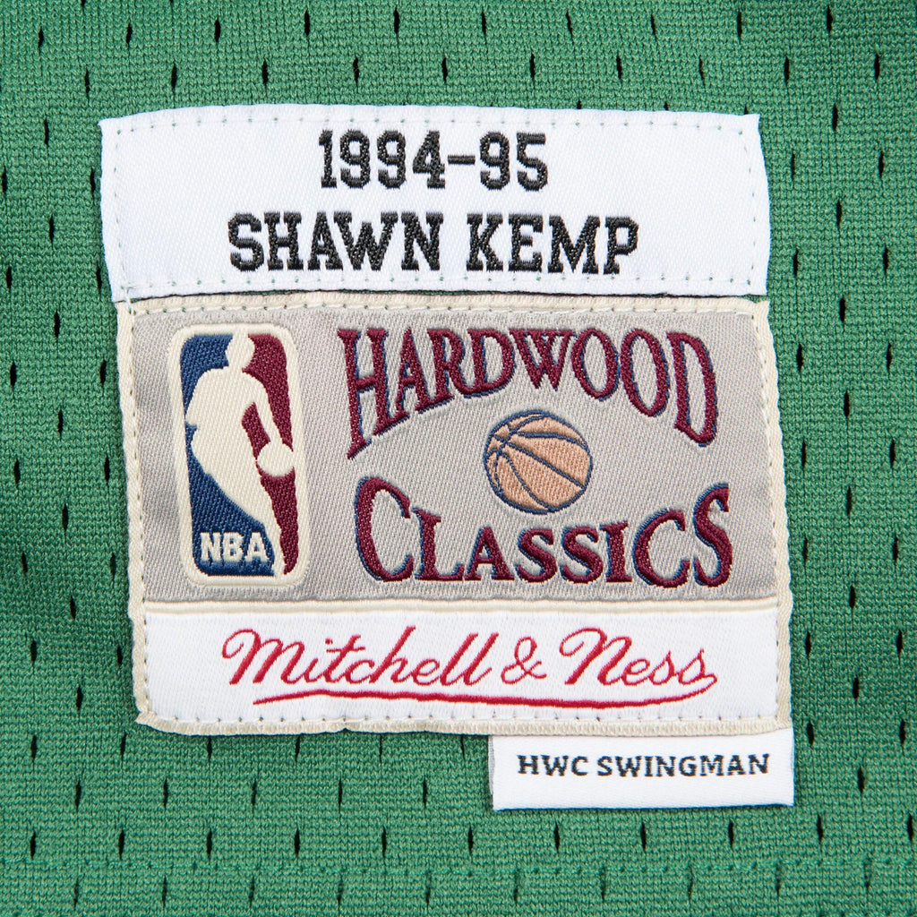 Seattle SuperSonics Mitchell & Ness Shawn Kemp Hardwood Classics Road Swingman Jersey - Men's NBA Team Jersey Basketball Fan Apparel