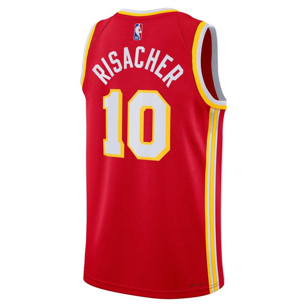 Atlanta Hawks Nike Icon Swingman Jersey - Red - Zaccharie Risacher - Unisex NBA Team Jersey Basketball Fan Apparel