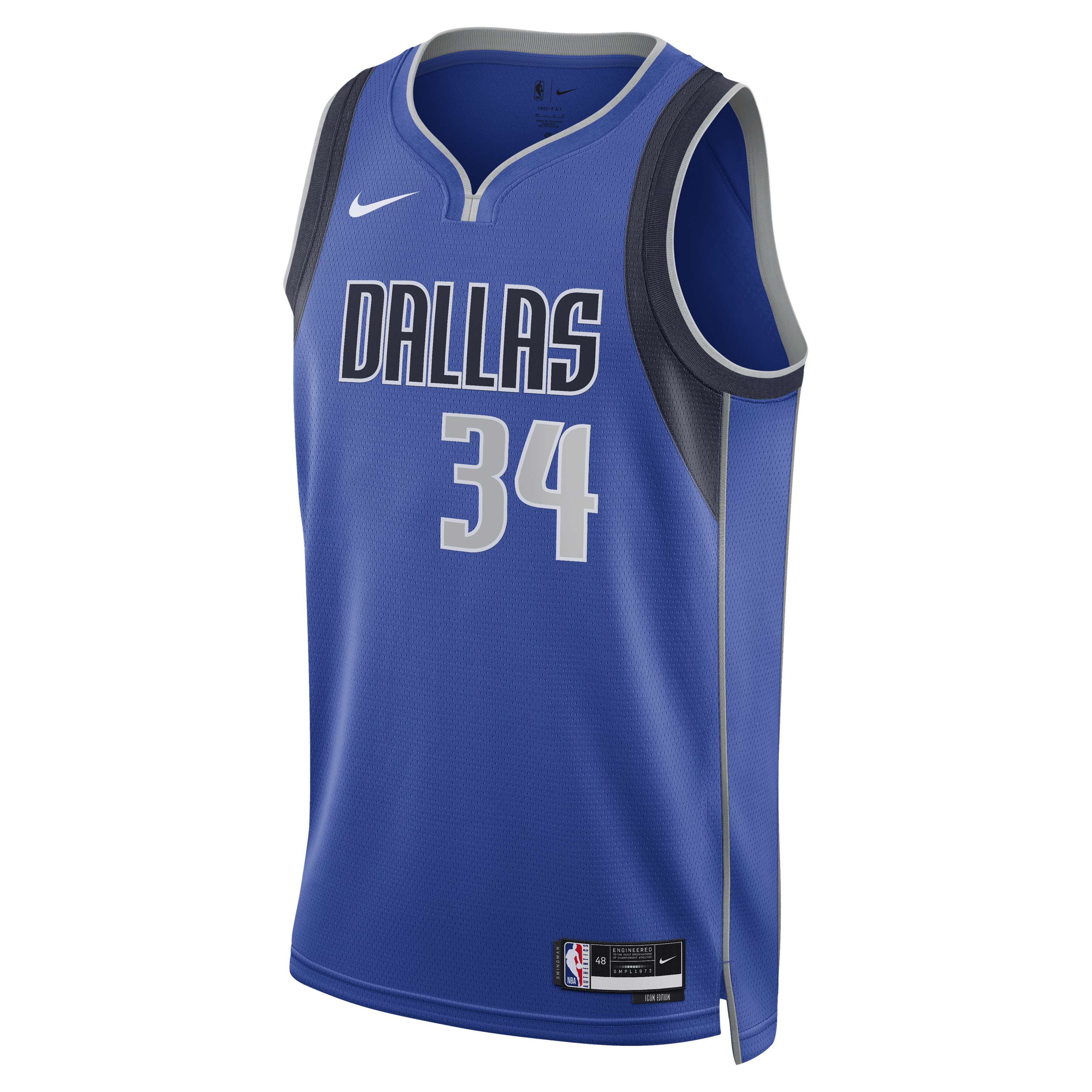 Dallas Mavericks Nike Icon Edition Swingman Jersey - Blue - Santi Aldama - Unisex NBA Team Jersey Basketball Fan Apparel