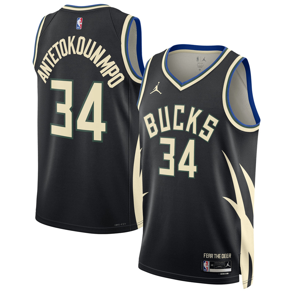 Milwaukee Bucks Giannis Antetokounmpo Nike Jordan Dri-FIT NBA Swingman Jersey - Men's NBA Team Jersey Basketball Fan Apparel