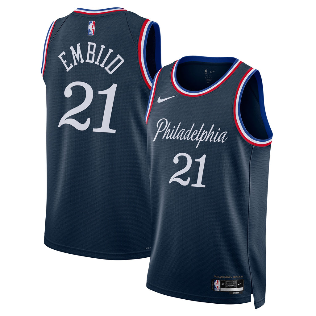Philadelphia 76ers Nike 2025/26 City Edition Swingman Jersey - Navy - Joel Embiid - Unisex NBA Team Jersey Basketball Fan Apparel