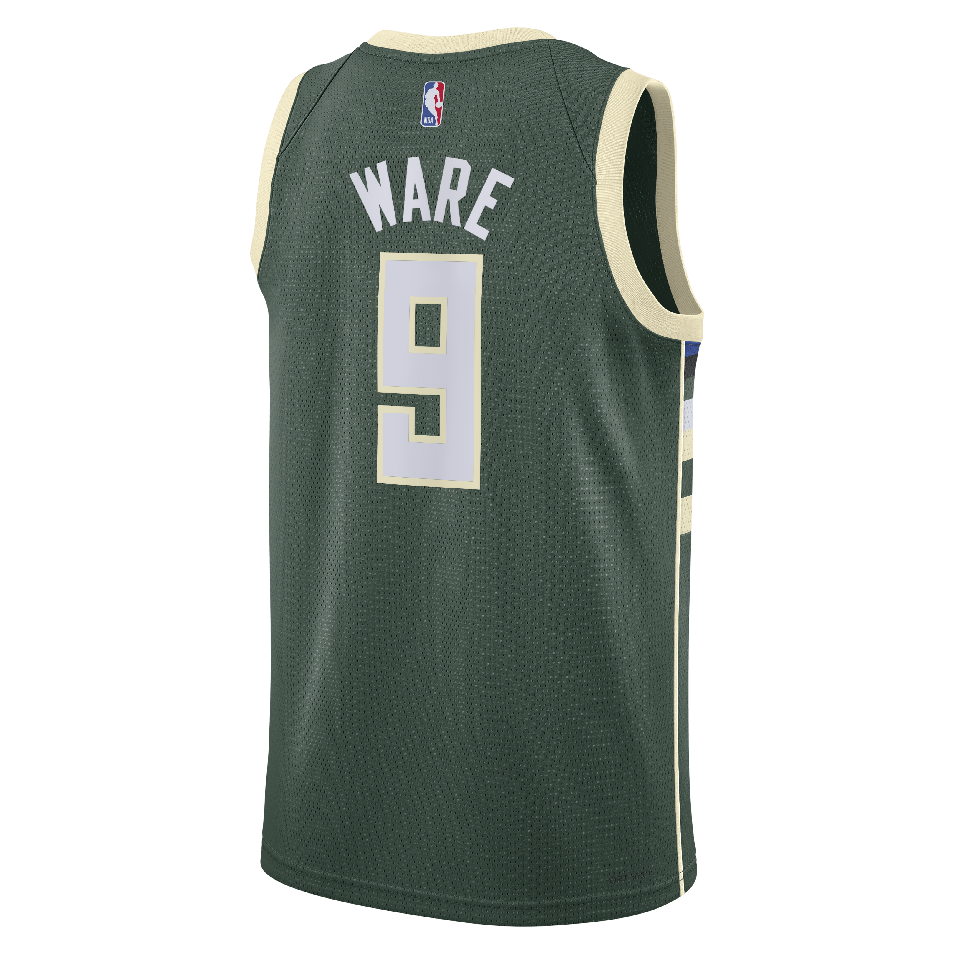 Milwaukee Bucks Nike Icon Edition Swingman Jersey - White - Kel'el Ware - Unisex NBA Team Jersey Basketball Fan Apparel