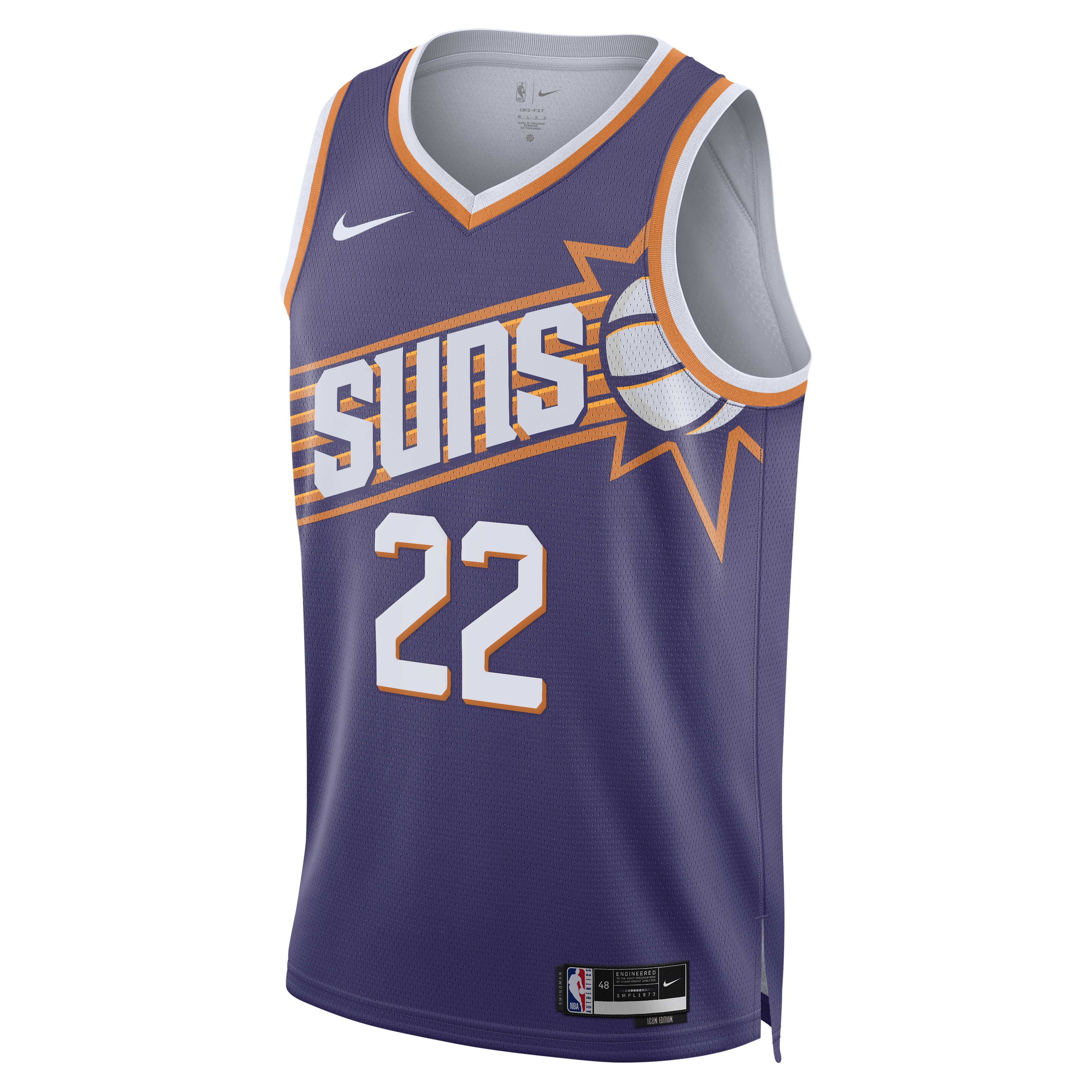 Phoenix Suns Nike Icon Edition Swingman Jersey - Purple - Miles Bridges - Unisex NBA Team Jersey Basketball Fan Apparel