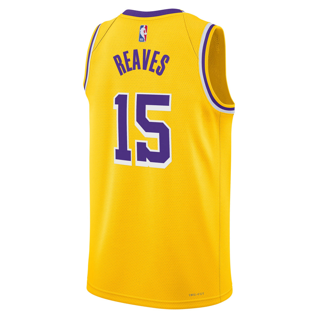 Los Angeles Lakers Nike Icon Edition Swingman Jersey - Gold - Austin Reaves - Youth NBA Team Jersey Basketball Fan Apparel