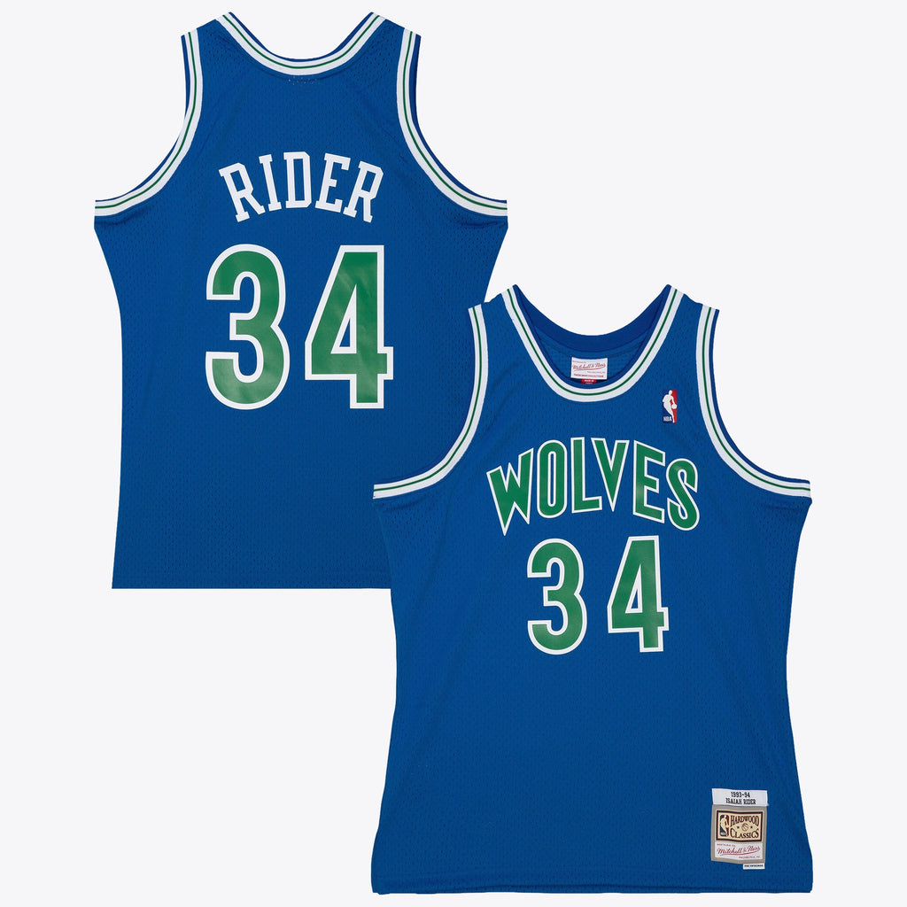 Minnesota Timberwolves Mitchell & Ness Isaiah Rider Jr 1993 Dark Authentic Jersey - Midnight Blue NBA Team Jersey Basketball Fan Apparel