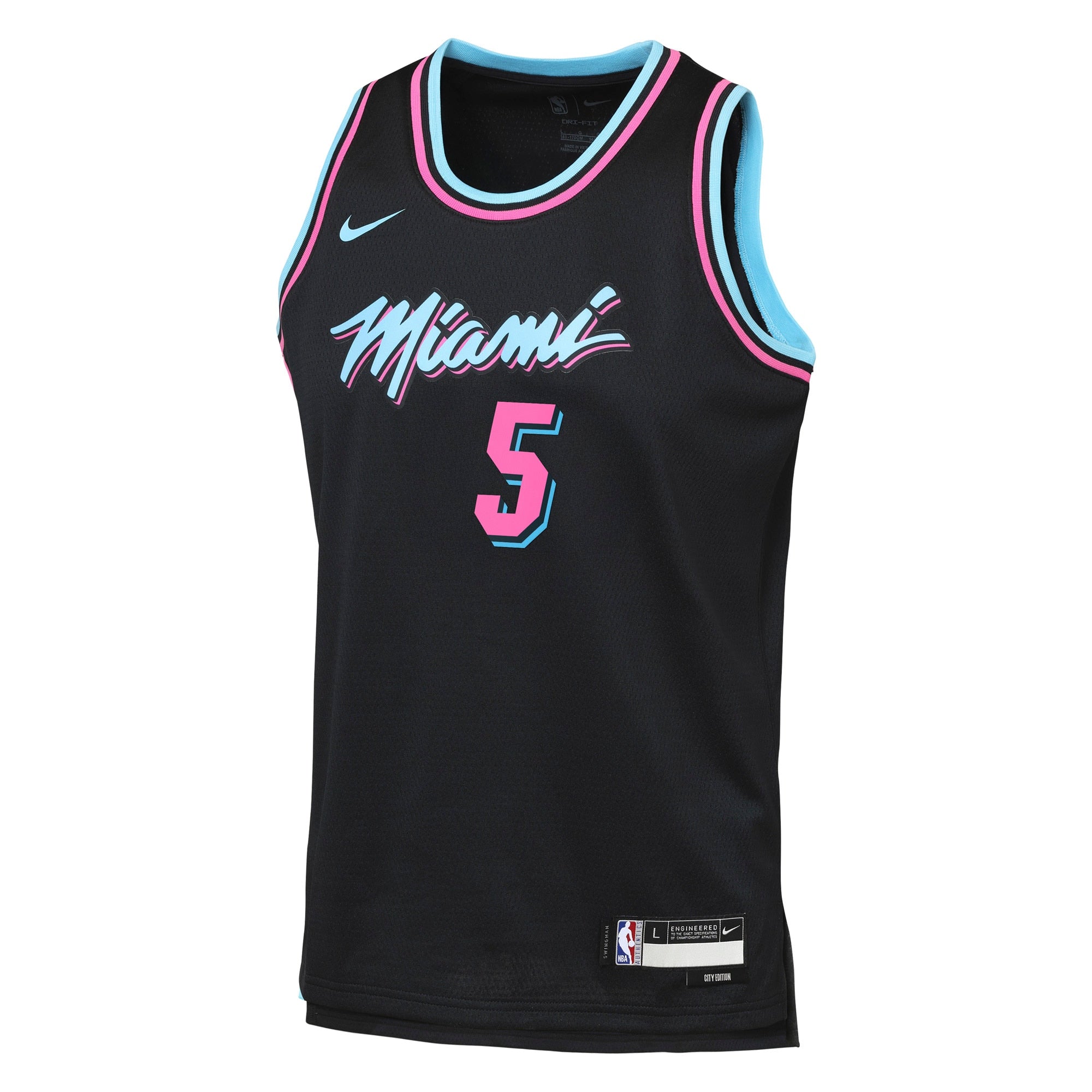Miami Heat Nike 2025/26 City Edition Swingman Jersey - Black - Nikola Jović - Youth NBA Team Jersey Basketball Fan Apparel