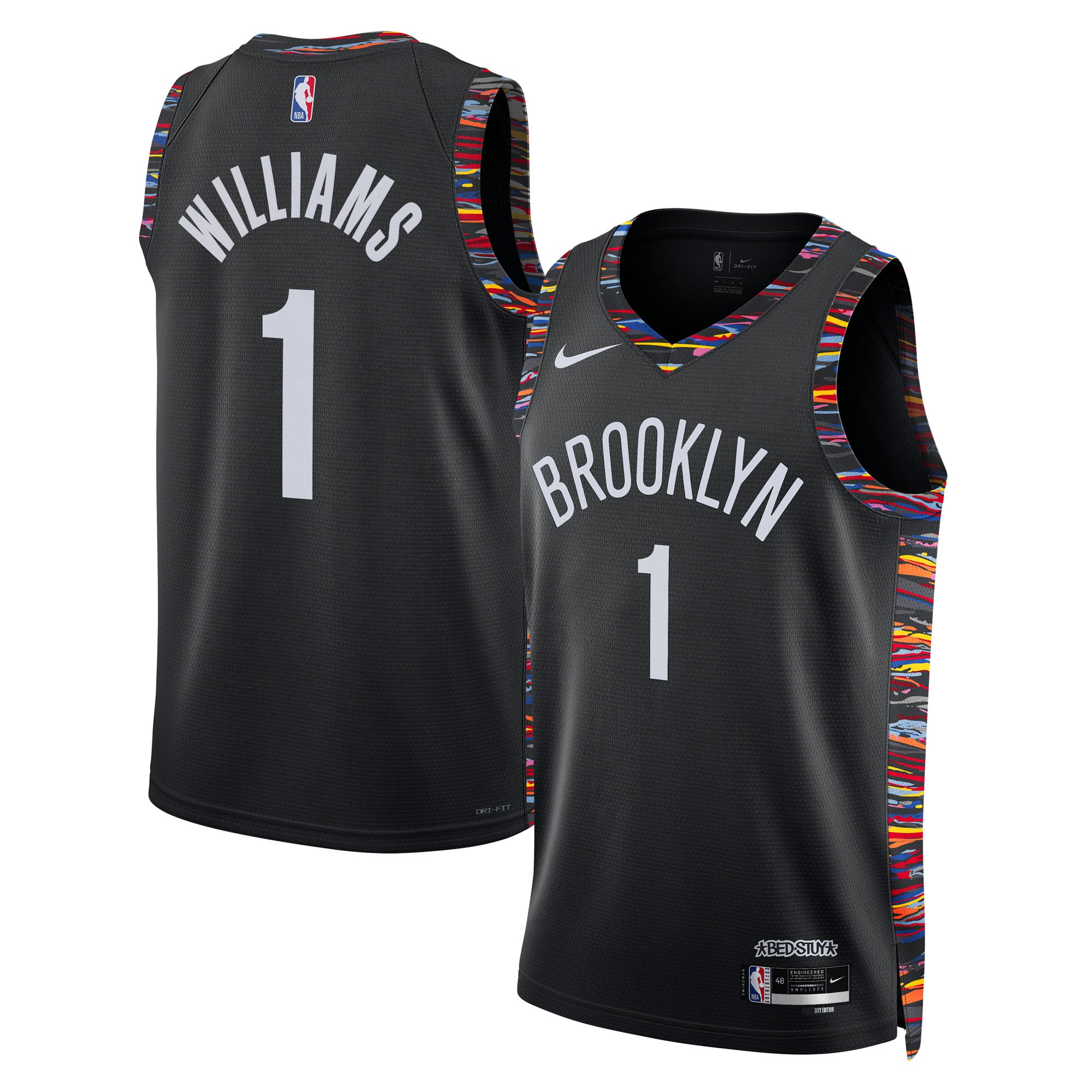 Brooklyn Nets Nike 2025/26 City Edition Swingman Jersey - Black - Ziaire Williams - Unisex NBA Team Jersey Basketball Fan Apparel