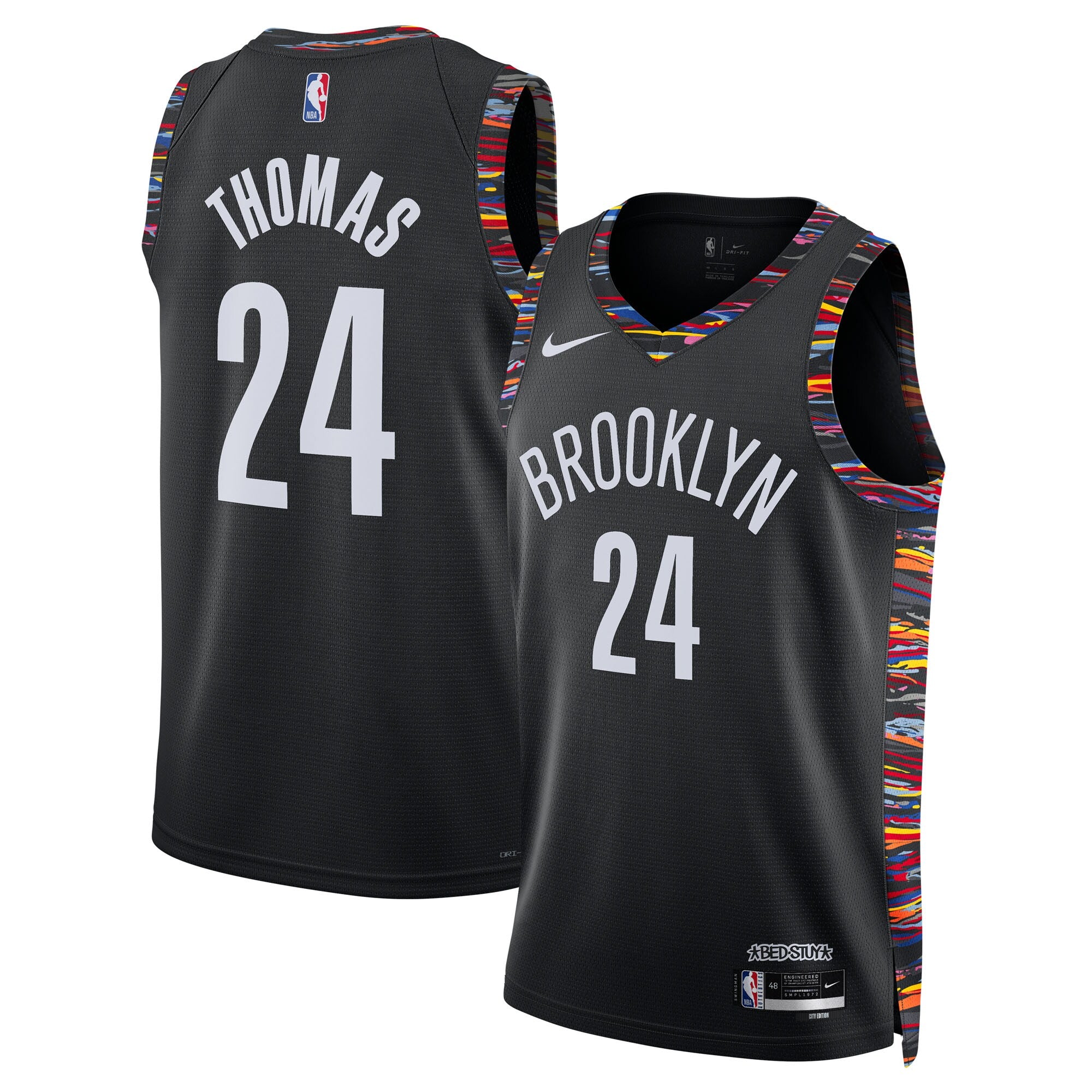 Brooklyn Nets Nike 2025/26 City Edition Swingman Jersey - Black - Cam Thomas - Unisex NBA Team Jersey Basketball Fan Apparel