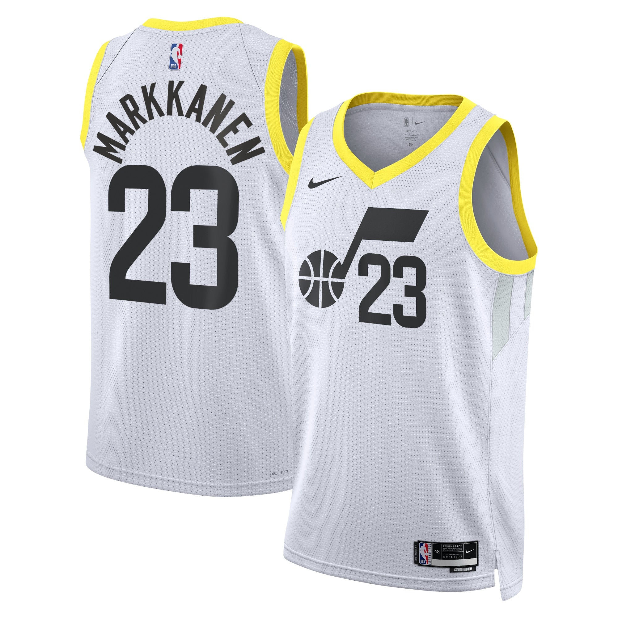 Utah Jazz Nike Association Edition Swingman Jersey - White - Lauri Markkanen - Unisex NBA Team Jersey Basketball Fan Apparel
