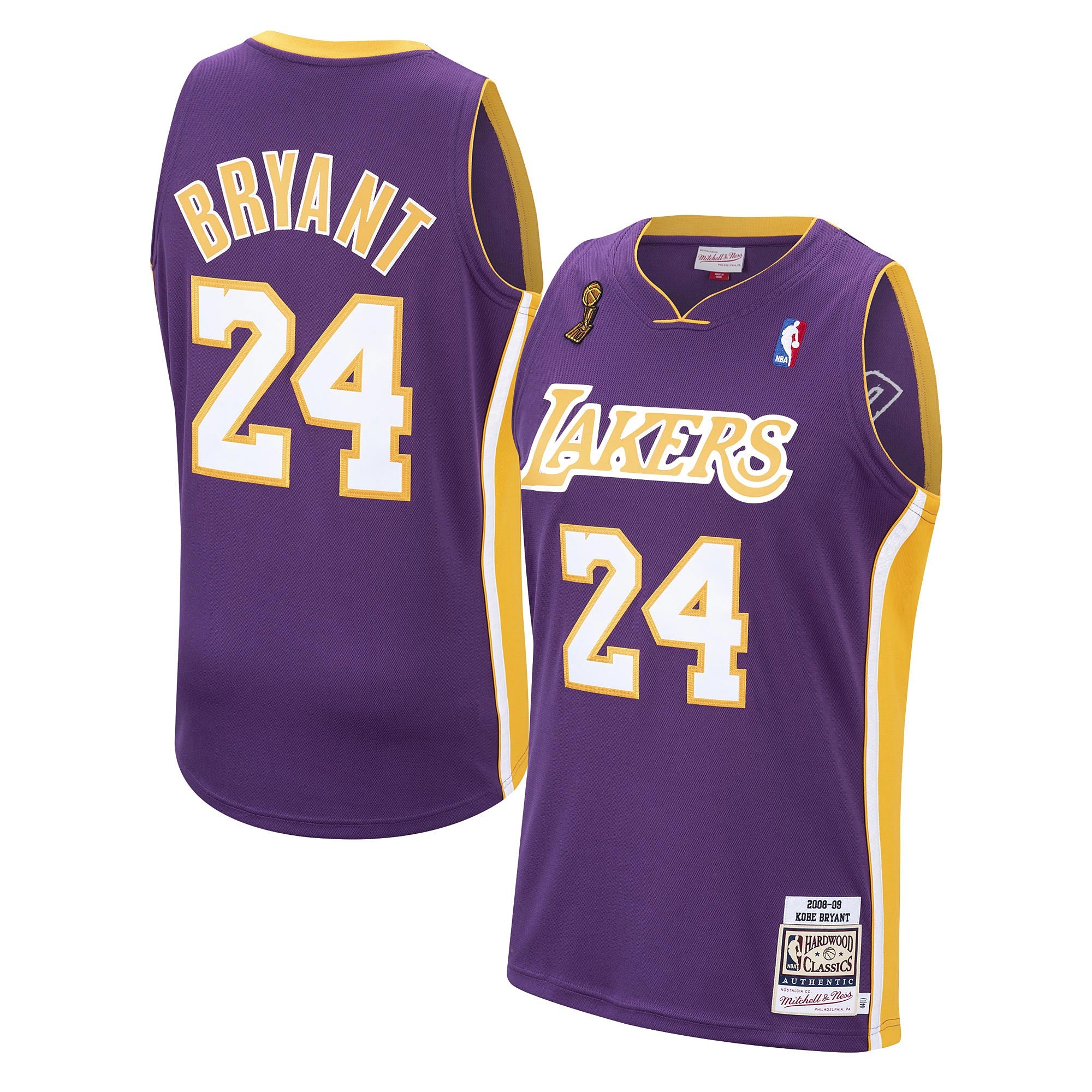 Los Angeles Lakers Mitchell & Ness Kobe Bryant 2008 Road Authentic Jersey - Purple - Men's NBA Team Jersey Basketball Fan Apparel