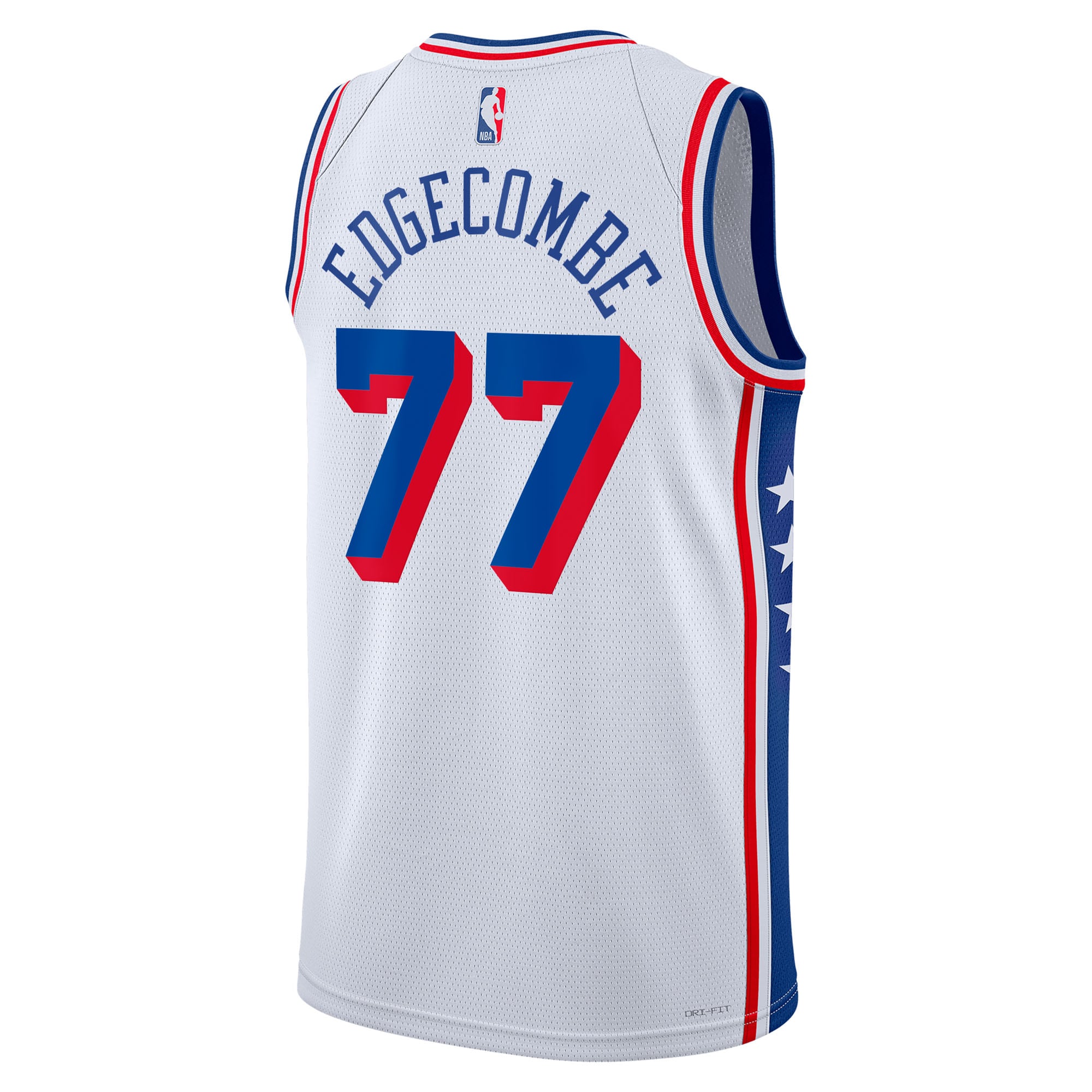 Philadelphia 76ers Nike Association Edition Swingman Jersey - White - VJ Edgecombe - Unisex NBA Team Jersey Basketball Fan Apparel