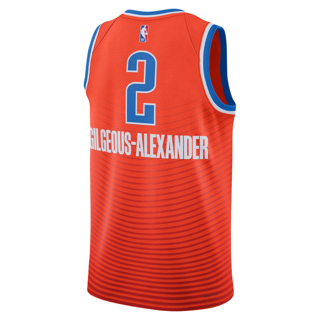 Oklahoma City Thunder Nike Replica Statement Swingman Jersey - Shai Gilgeous-Alexander - Unisex NBA Team Jersey Basketball Fan Apparel