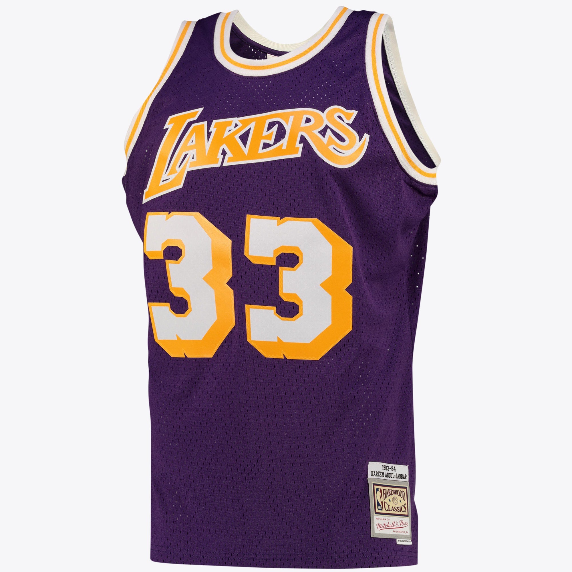 Los Angeles Lakers Mitchell & Ness Kareem Abdul-Jabbar Alternate Swingman Jersey - Purple - Men's NBA Team Jersey Basketball Fan Apparel