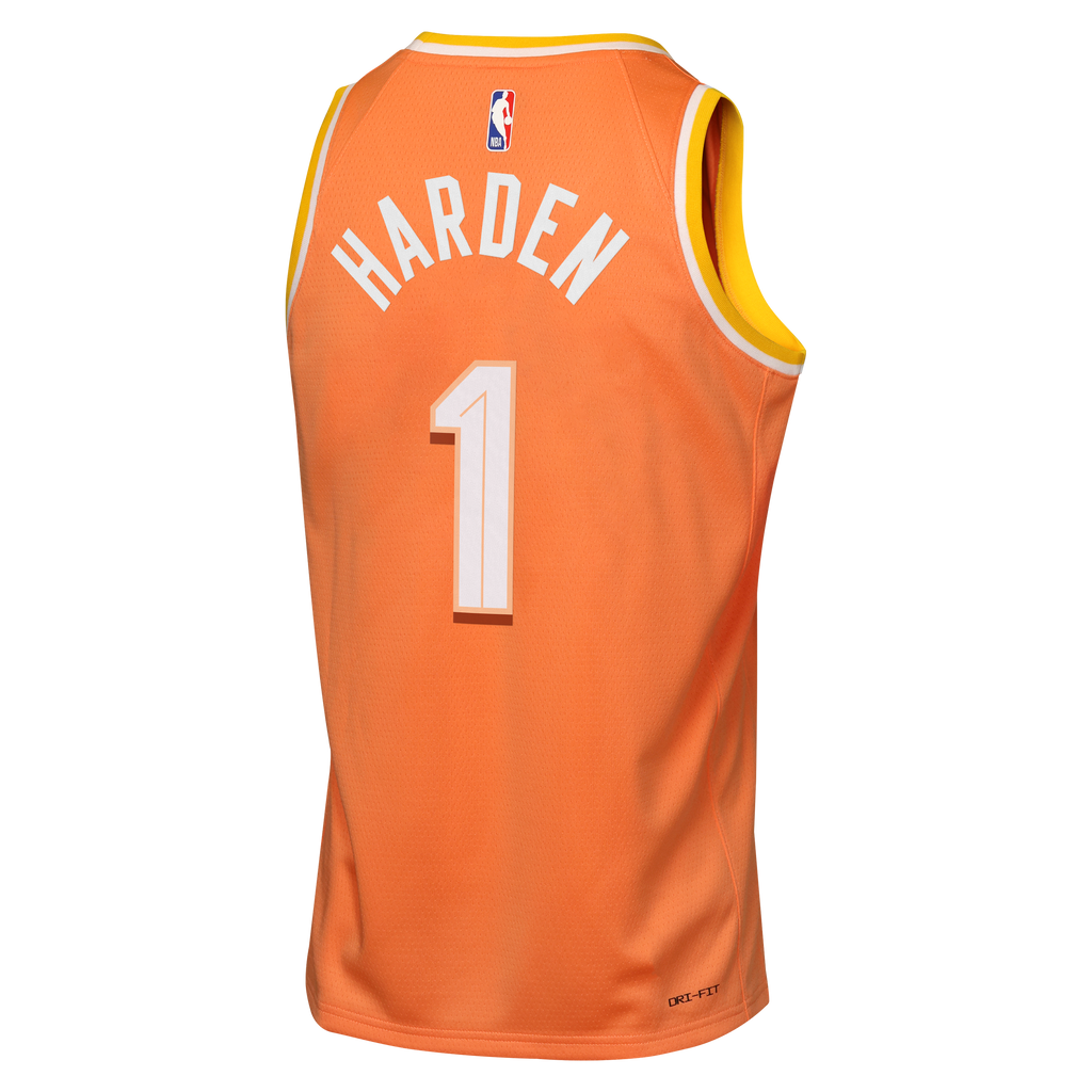 Nike Cleveland Cavaliers 2025/26 City Edition Swingman Jersey - Orange - James Harden - Youth NBA Team Jersey Basketball Fan Apparel