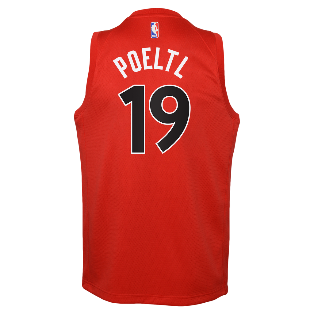 Toronto Raptors Nike Icon Edition Swingman Jersey - Red - Jakob Poeltl - Youth NBA Team Jersey Basketball Fan Apparel