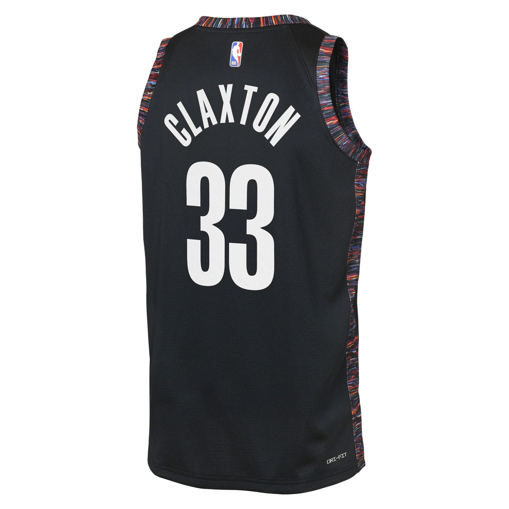 Brooklyn Nets Nike 2025/26 City Edition Swingman Jersey - Black - Nic Claxton - Youth NBA Team Jersey Basketball Fan Apparel
