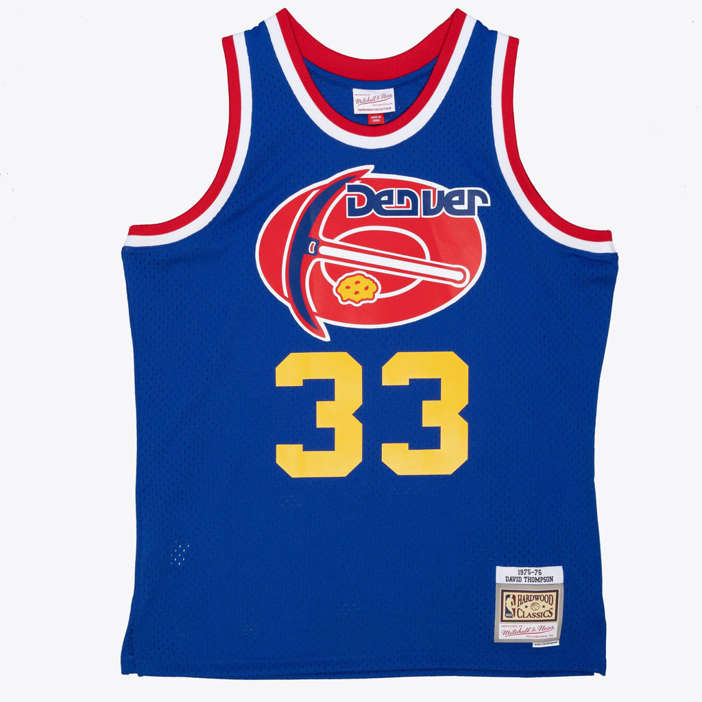 Denver Nuggets Mitchell & Ness David Thompson 1975 Dark Authentic Jersey - Royal Blue NBA Team Jersey Basketball Fan Apparel