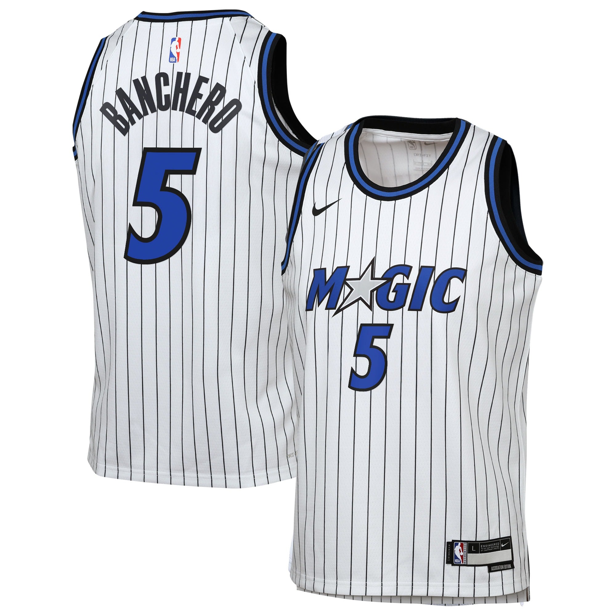 Orlando Magic Nike Replica Association Edition Swingman Jersey - White - Paolo Banchero - Youth NBA Team Jersey Basketball Fan Apparel