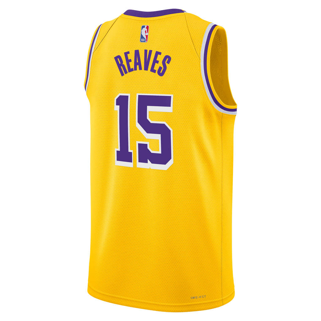 Los Angeles Lakers Nike Icon Edition Swingman Jersey - Gold - Austin Reaves - Unisex NBA Team Jersey Basketball Fan Apparel
