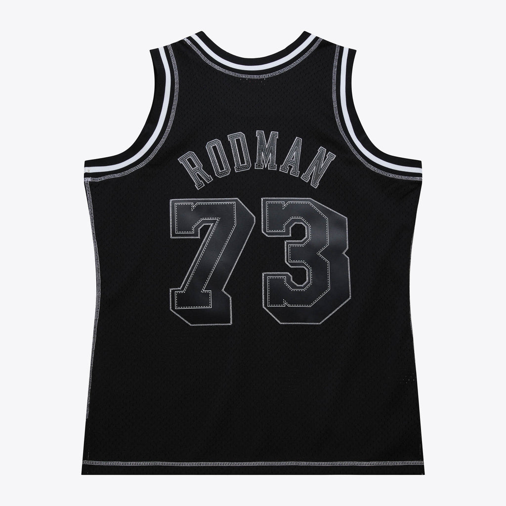 Los Angeles Lakers Mitchell & Ness Dennis Rodman 1998 Contrast 2K Swingman Jersey - Black NBA Team Jersey Basketball Fan Apparel