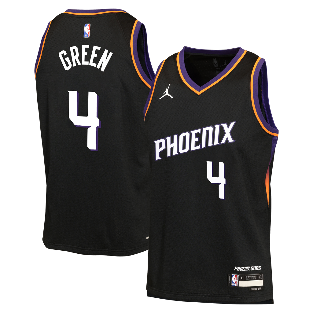 Phoenix Suns Jordan Brand Statement Edition Jersey - Black - Jalen Green - Youth NBA Team Jersey Basketball Fan Apparel