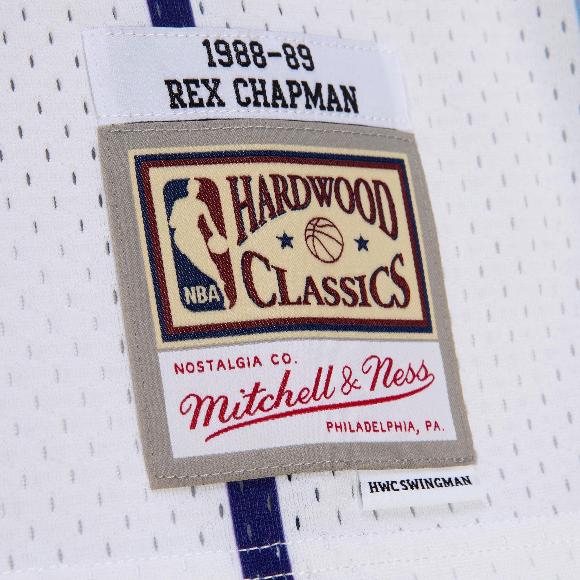 Charlotte Hornets Mitchell & Ness Rex Chapman 1988 Authentic Jersey - White NBA Team Jersey Basketball Fan Apparel