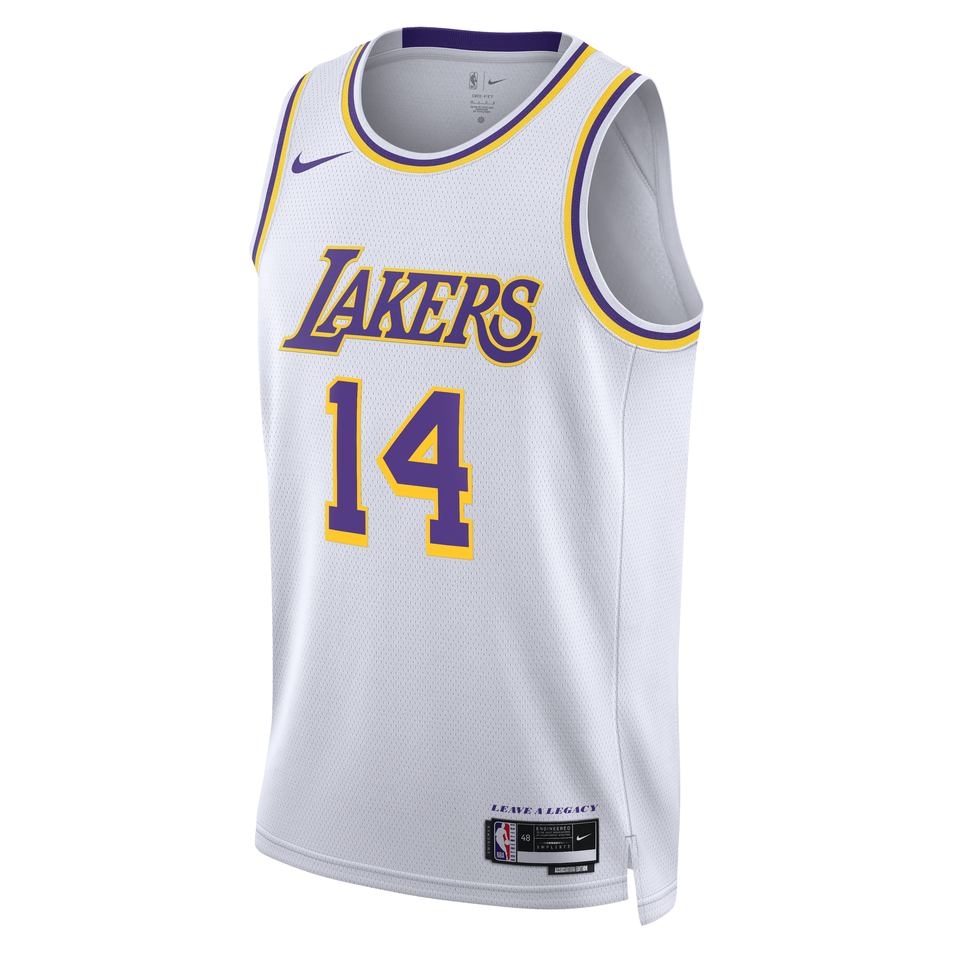 Los Angeles Lakers Nike Association Edition Swingman Jersey - White - Walker Kessler - Unisex NBA Team Jersey Basketball Fan Apparel