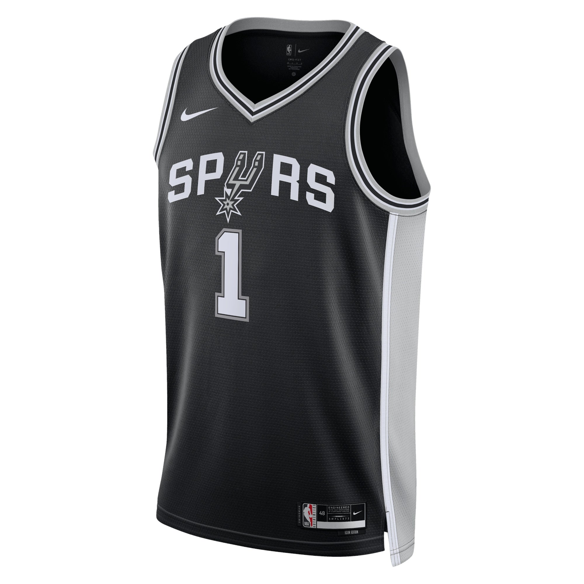 San Antonio Spurs Nike Icon Swingman Jersey - Victor Wembanyama - Men's NBA Team Jersey Basketball Fan Apparel