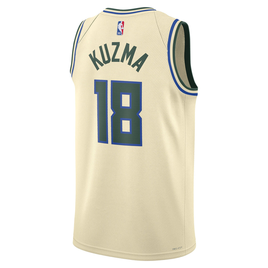 Milwaukee Bucks Nike 2025/26 City Edition Swingman Jersey - Cream - Kyle Kuzma - Unisex NBA Team Jersey Basketball Fan Apparel