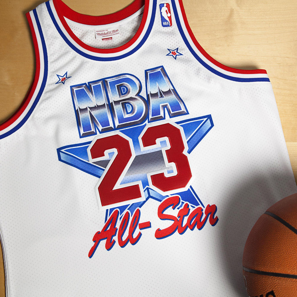 NBA All-Star East Mitchell & Ness Michael Jordan 1991 Authentic Jersey - White - Men's NBA Team Jersey Basketball Fan Apparel