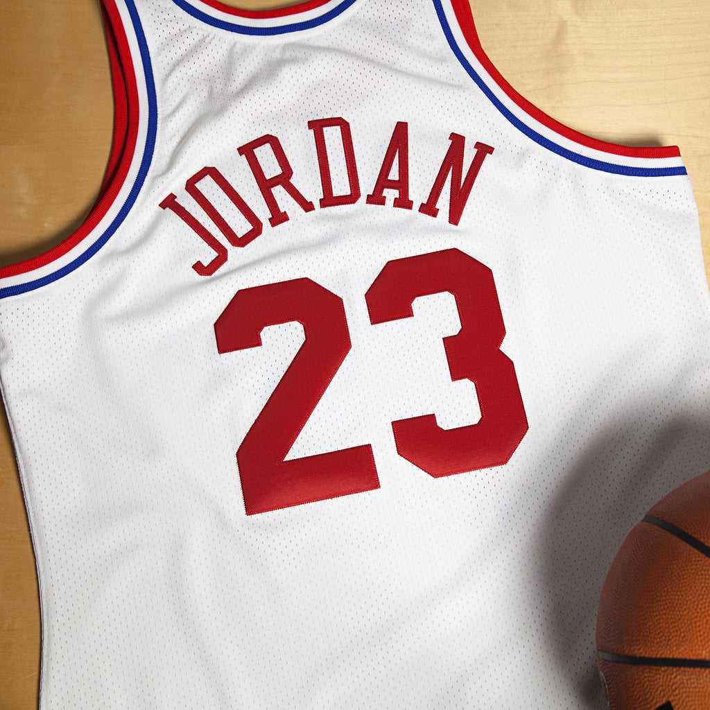 NBA All-Star East Mitchell & Ness Michael Jordan 1991 Authentic Jersey - White - Men's NBA Team Jersey Basketball Fan Apparel