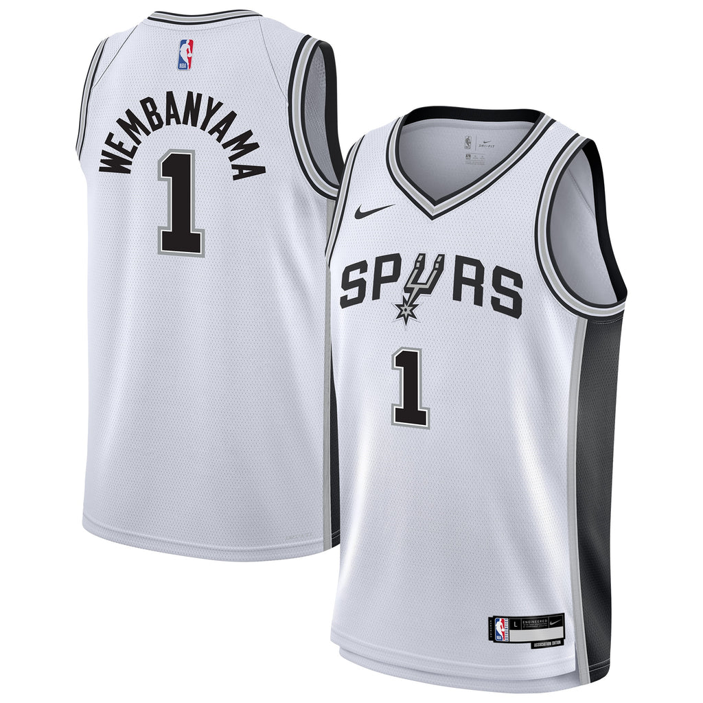 San Antonio Spurs Nike Association Swingman Jersey - Victor Wembanyama - Youth NBA Team Jersey Basketball Fan Apparel