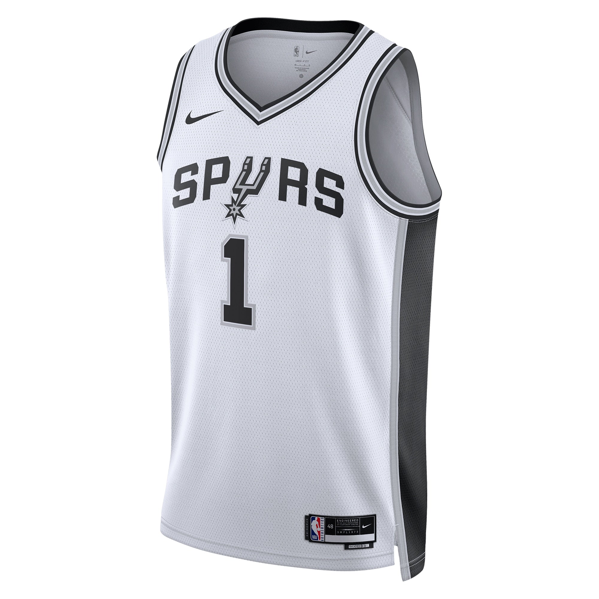 San Antonio Spurs Nike Association Edition Swingman Jersey - White - Victor Wembanyama - Unisex NBA Team Jersey Basketball Fan Apparel