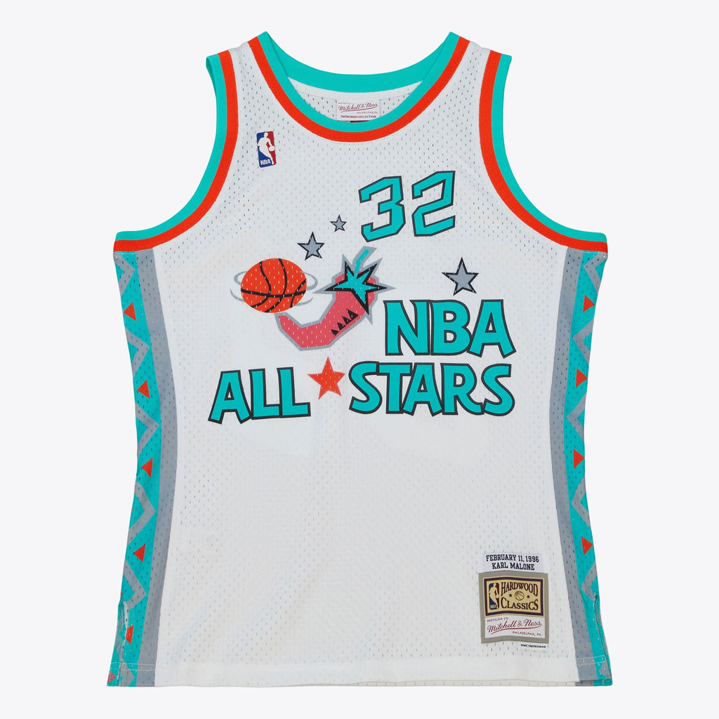 NBA Mitchell & Ness Karl Malone 1996 All-Star Swingman Authentic Jersey - White NBA Team Jersey Basketball Fan Apparel