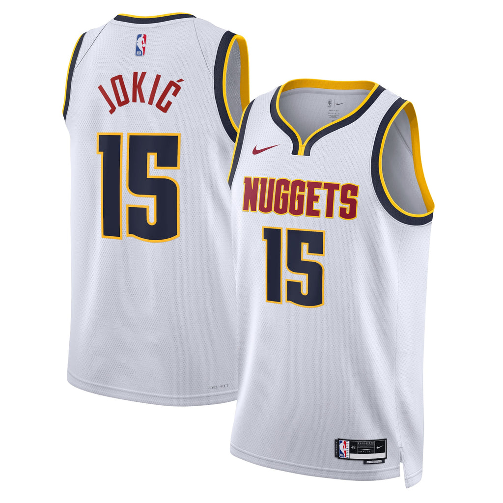 Denver Nuggets Nike Association Edition Swingman Jersey - White - Nikola Jokić - Unisex NBA Team Jersey Basketball Fan Apparel