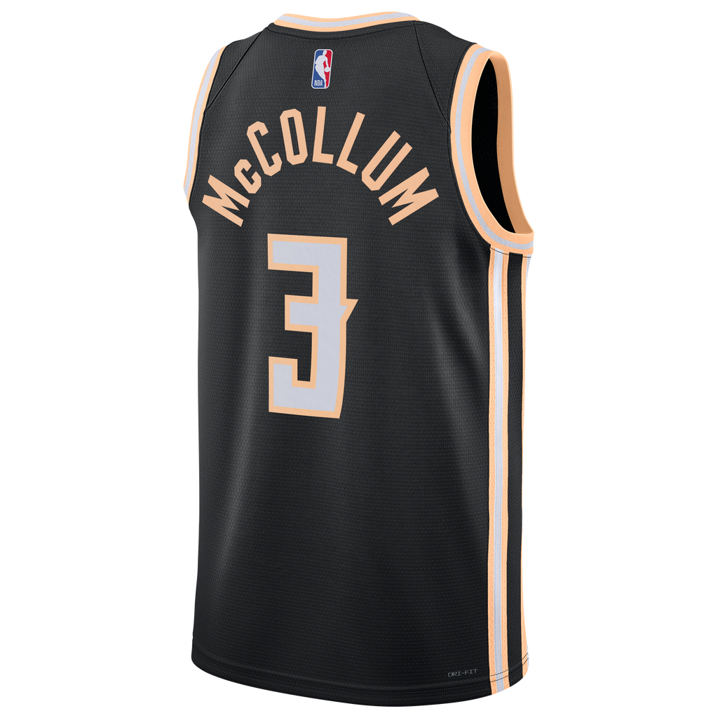 Nike Atlanta Hawks 2025/26 Nike City Edition Swingman Jersey - Black - CJ McCollum - Unisex NBA Team Jersey Basketball Fan Apparel