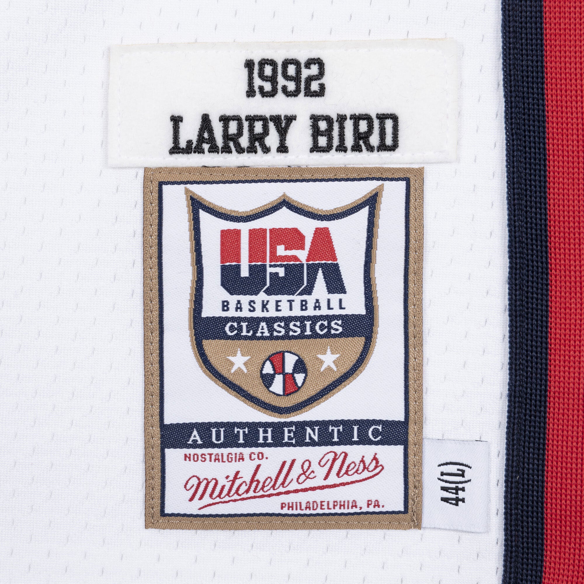USA Basketball Mitchell & Ness Authentic Jersey Larry Bird 1992 NBA Team Jersey Basketball Fan Apparel