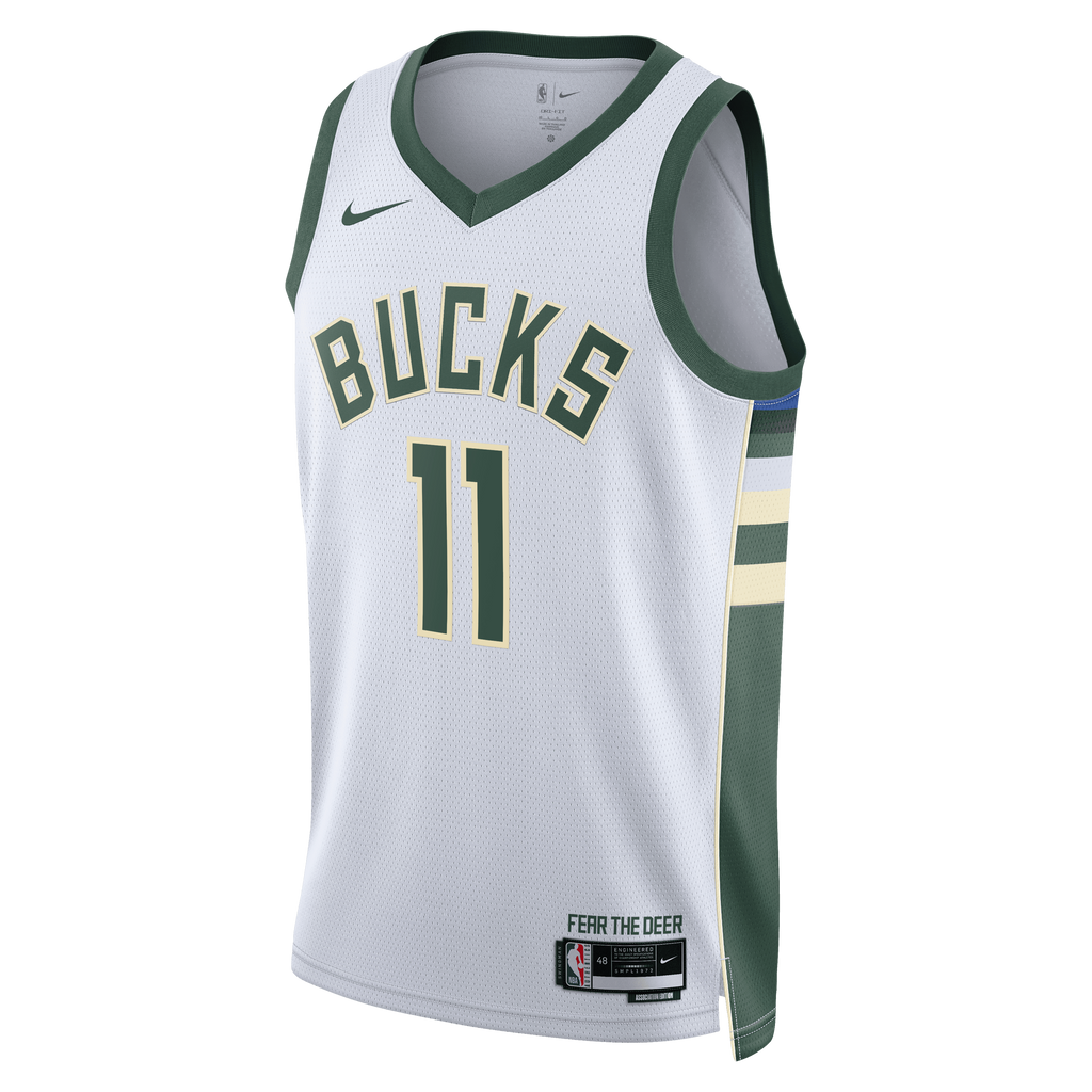 Milwaukee Bucks Association Edition Swingman Jersey - White - Tyler Herro - Unisex NBA Team Jersey Basketball Fan Apparel