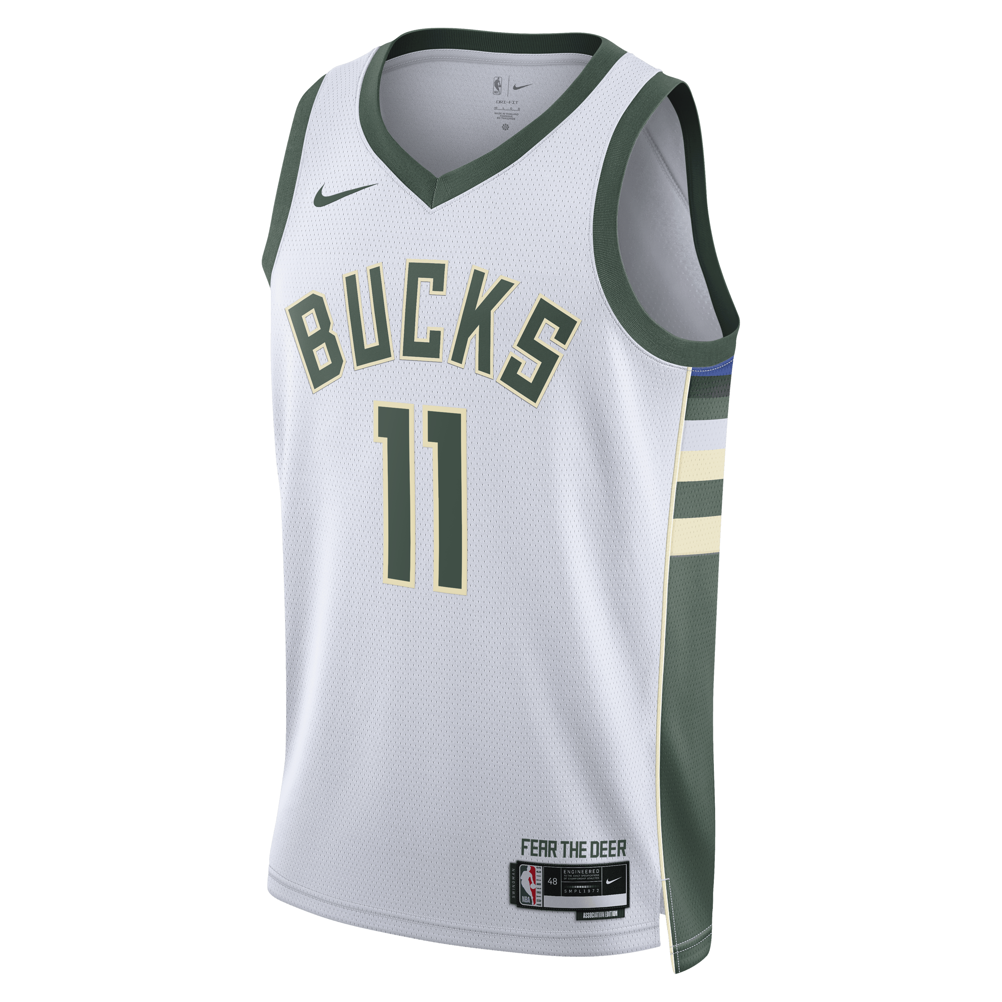 Milwaukee Bucks Association Edition Swingman Jersey - White - Tyler Herro - Unisex NBA Team Jersey Basketball Fan Apparel