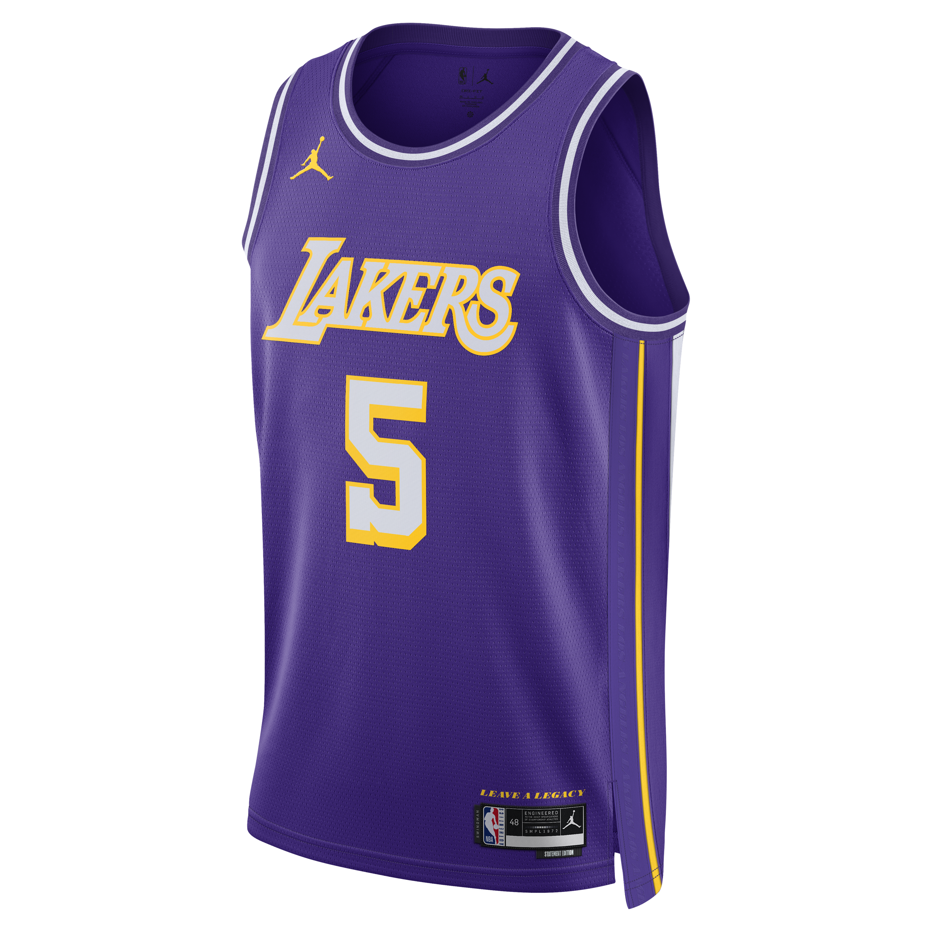 Los Angeles Lakers Jordan Brand Statement Edition Jersey - Purple - Quentin Grimes - Unisex NBA Team Jersey Basketball Fan Apparel