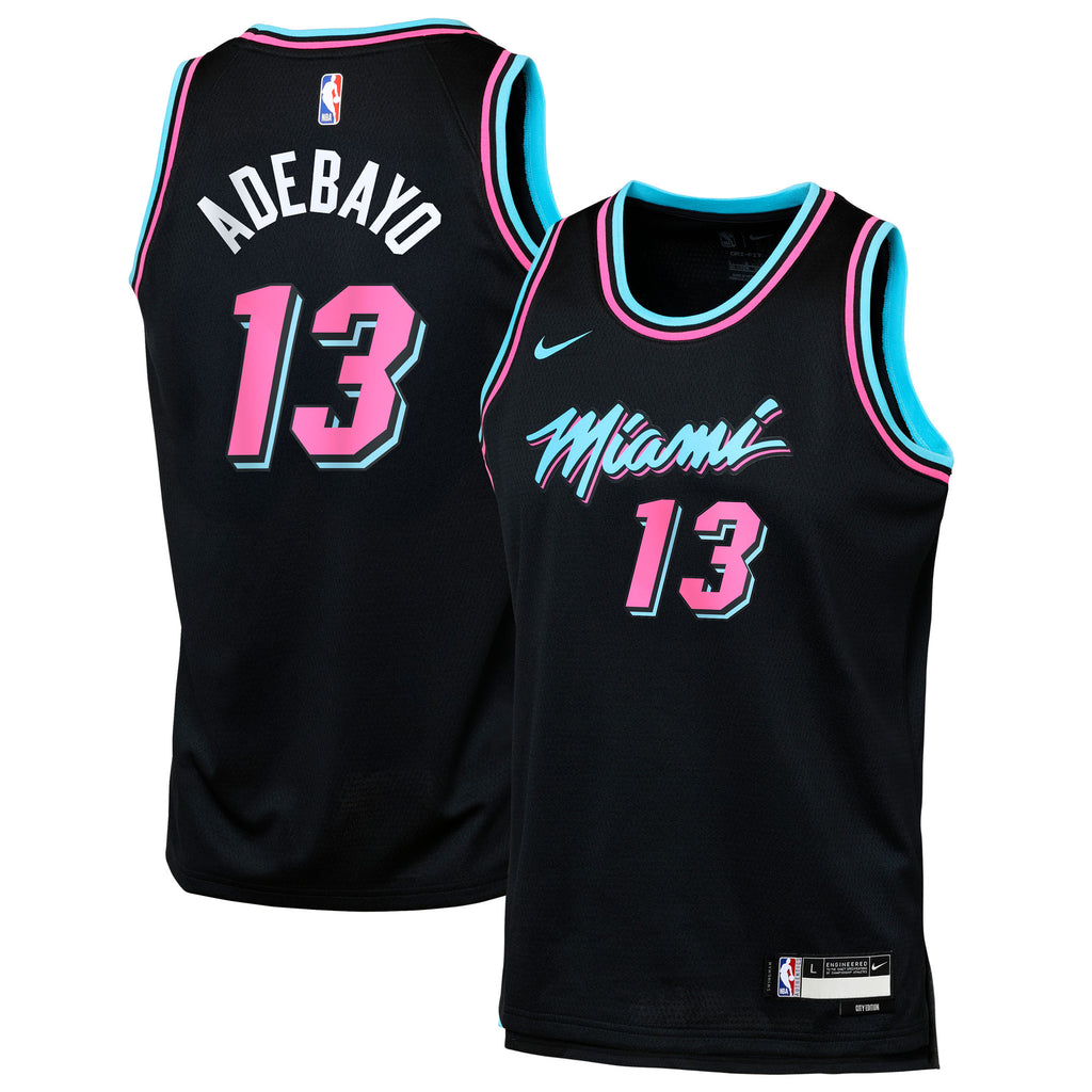 Miami Heat Nike 2025/26 City Edition Swingman Jersey - Black - Bam Adebayo - Youth NBA Team Jersey Basketball Fan Apparel