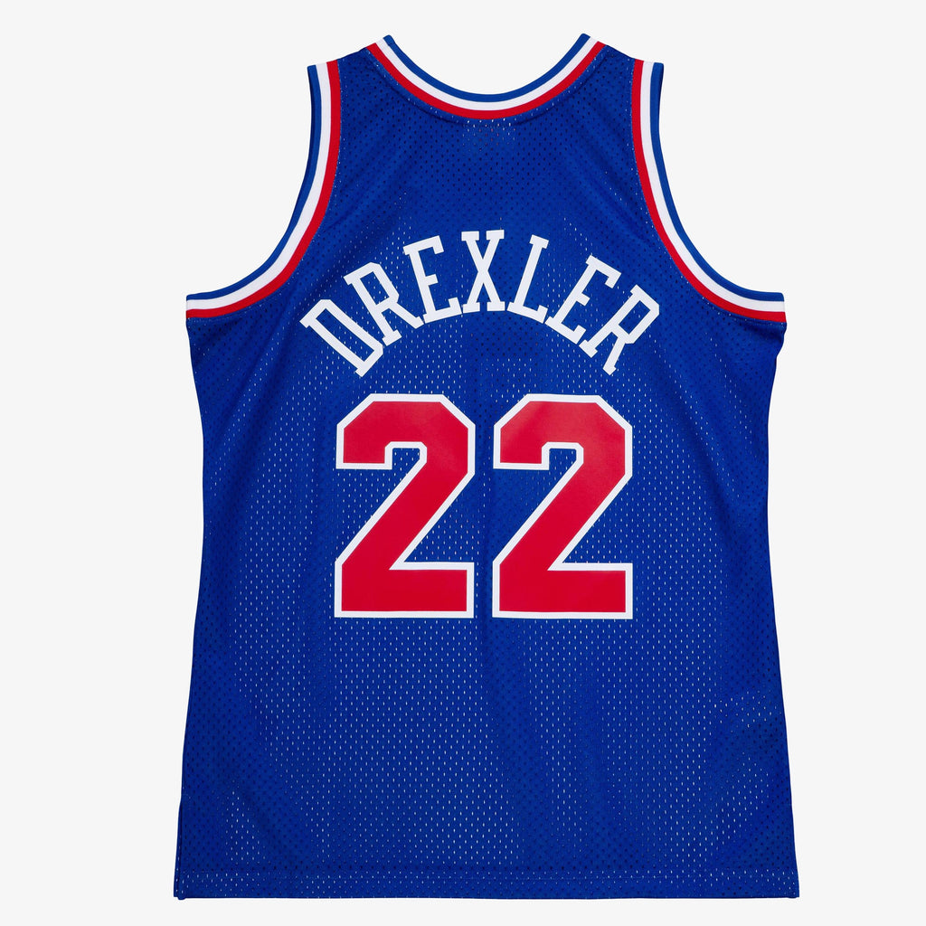 NBA Mitchell & Ness Clyde Drexler 1992 All-Star West Authentic Jersey - Royal Blue NBA Team Jersey Basketball Fan Apparel