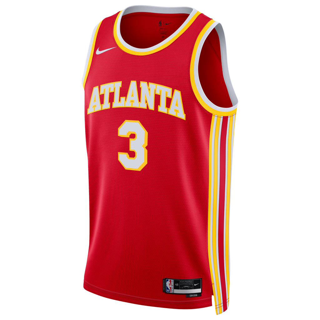 Atlanta Hawks Nike Icon Edition Swingman Jersey - Red - CJ McCollum - Unisex NBA Team Jersey Basketball Fan Apparel