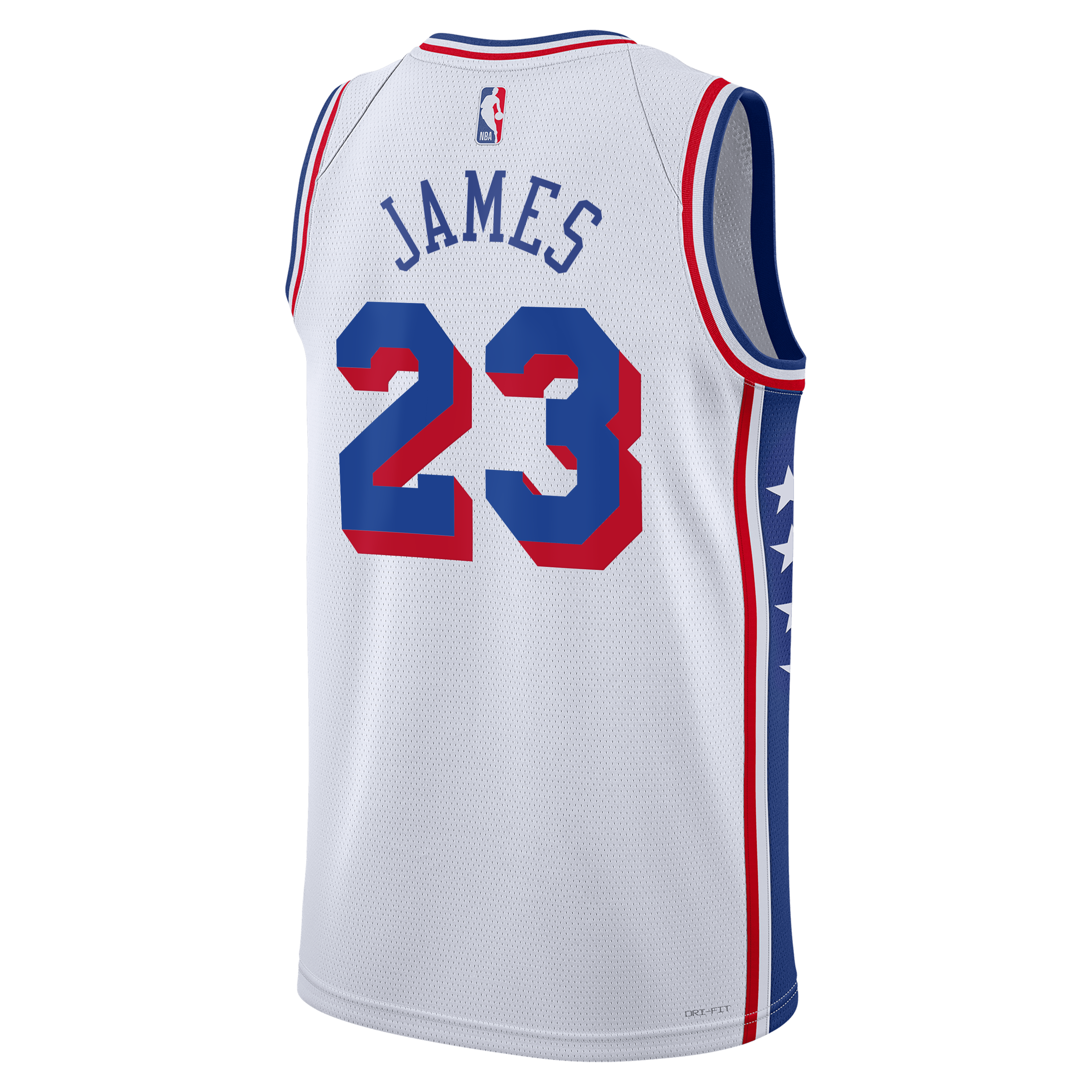 Philadelphia 76ers Nike Association Edition Swingman Jersey - White - LeBron James - Unisex NBA Team Jersey Basketball Fan Apparel
