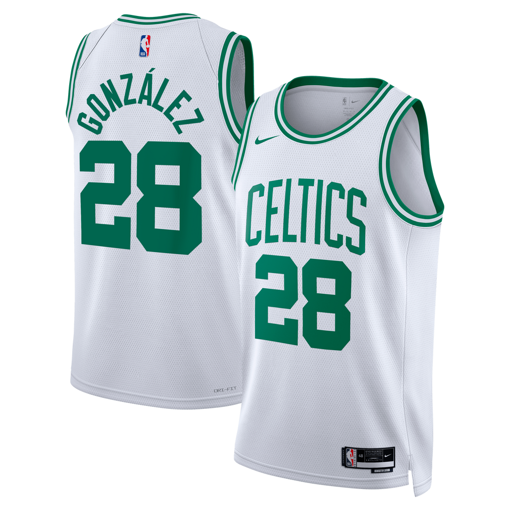 Boston Celtics Nike Association Edition Swingman Jersey - White - Hugo González - Unisex NBA Team Jersey Basketball Fan Apparel