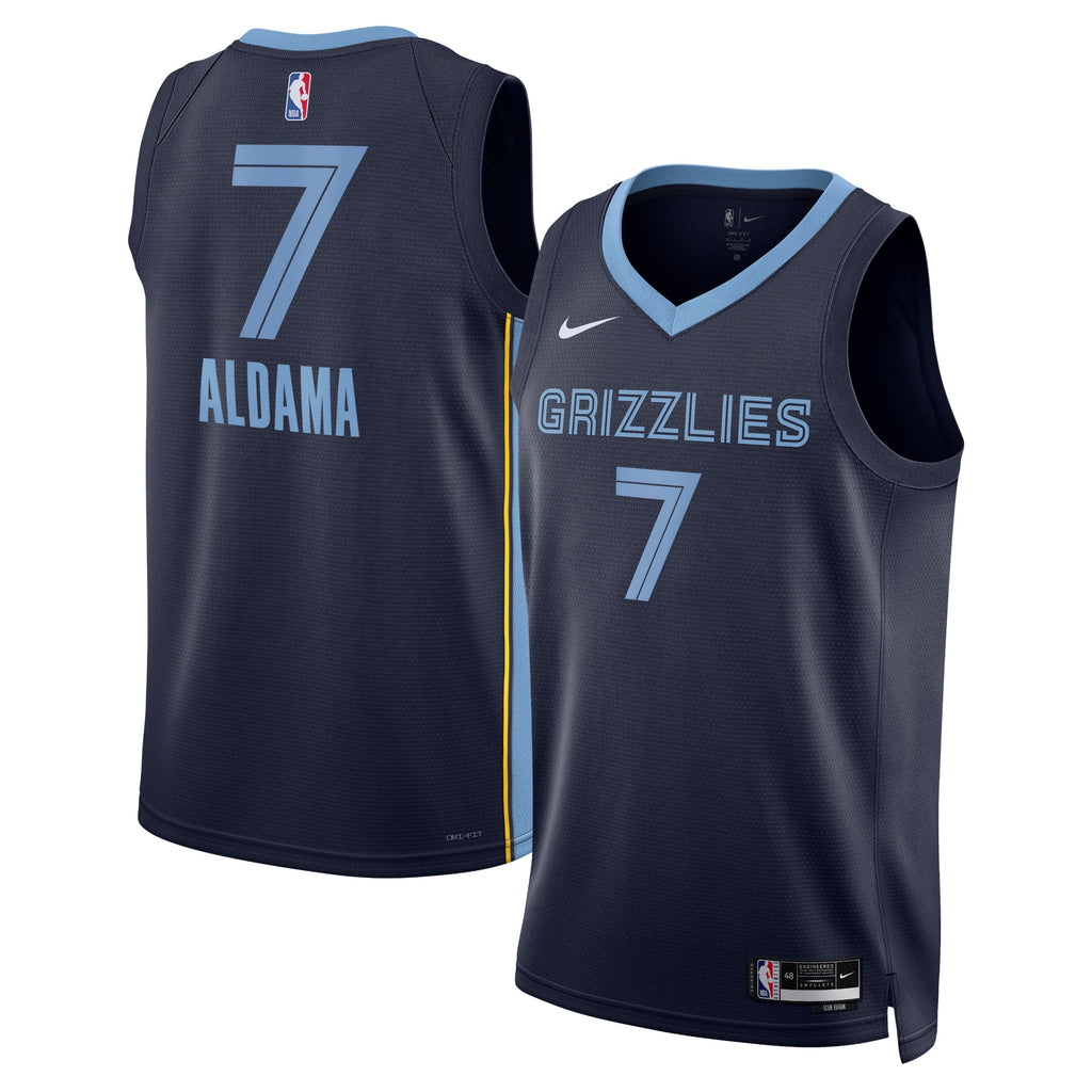 Memphis Grizzlies Nike Icon Edition Swingman Jersey - Navy - Santi Aldama - Unisex NBA Team Jersey Basketball Fan Apparel