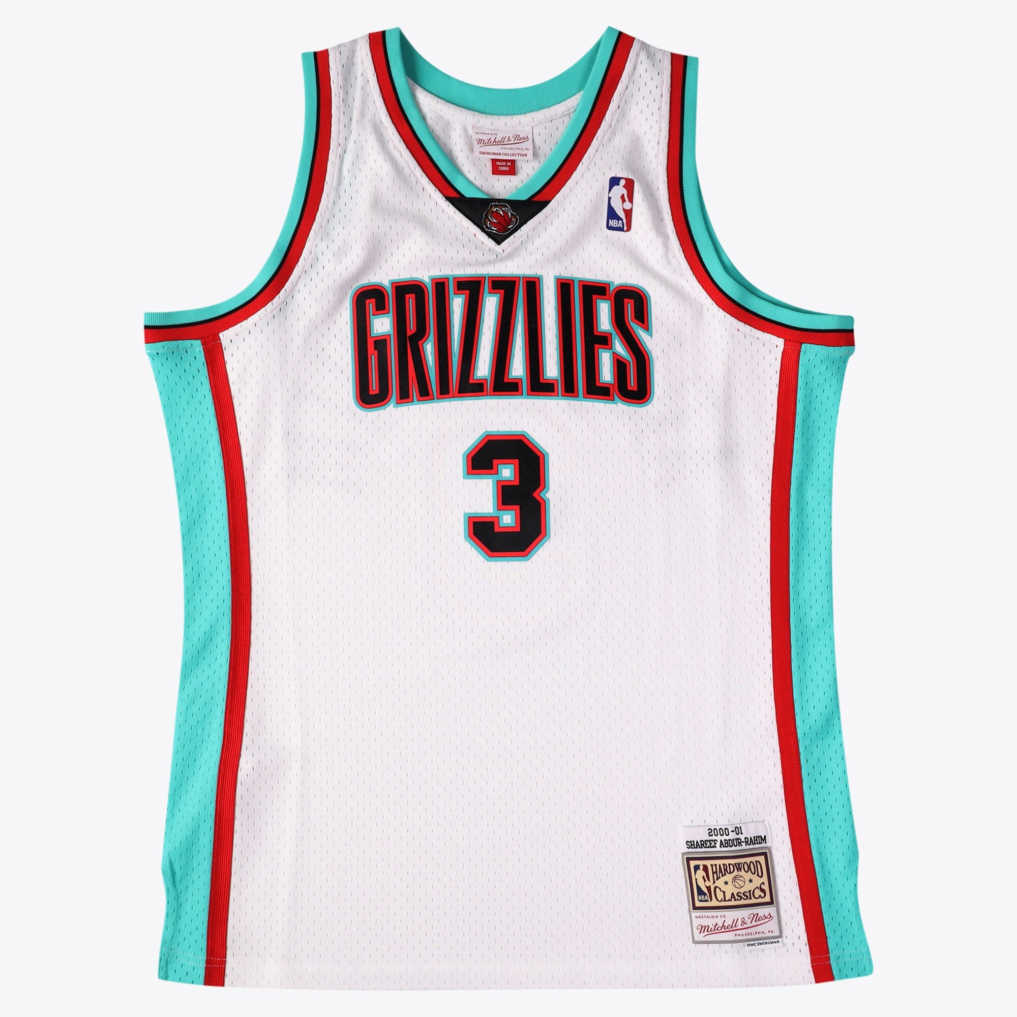 Vancouver Grizzlies Mitchell & Ness Shareef Abdur-Rahim 2000 Swingman Authentic Jersey - White NBA Team Jersey Basketball Fan Apparel