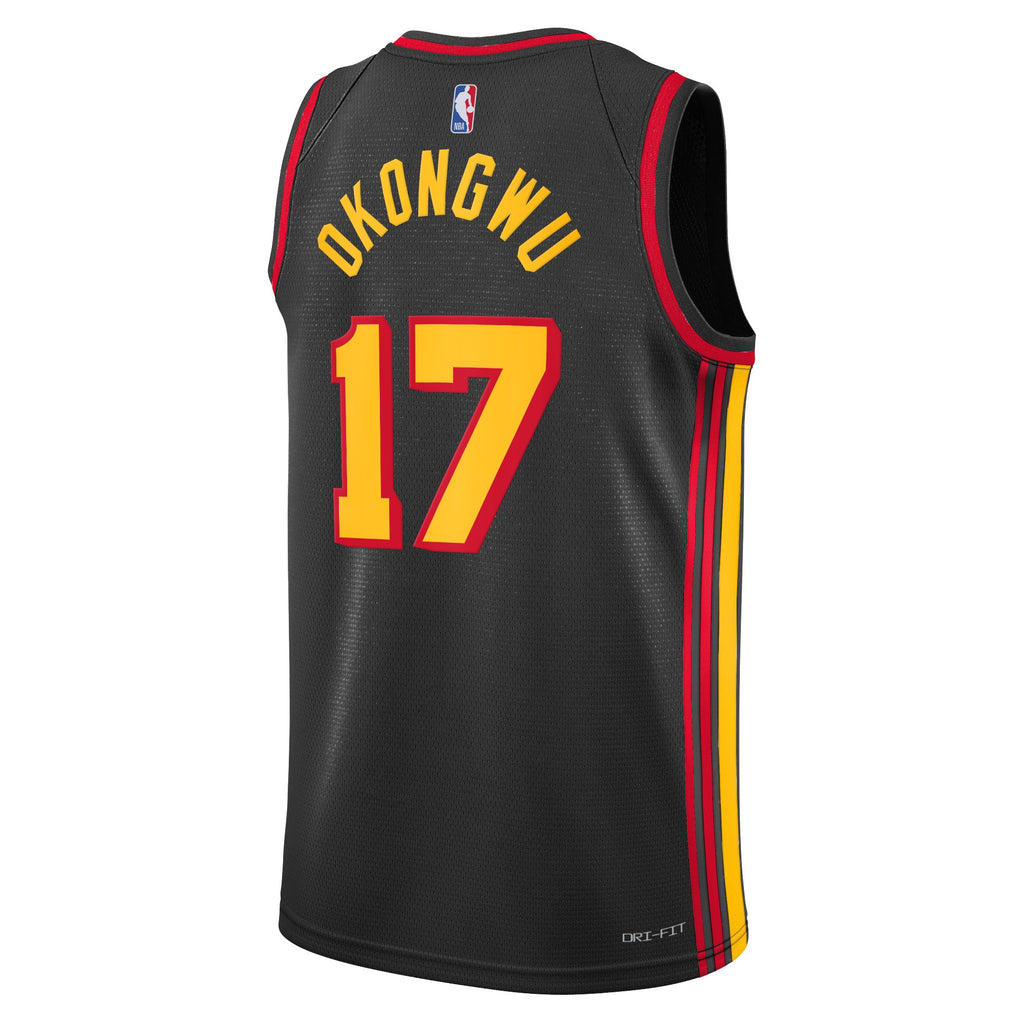 Atlanta Hawks Jordan Statement Edition Swingman Jersey 22 - Black - Onyeka Okongwu - Youth NBA Team Jersey Basketball Fan Apparel
